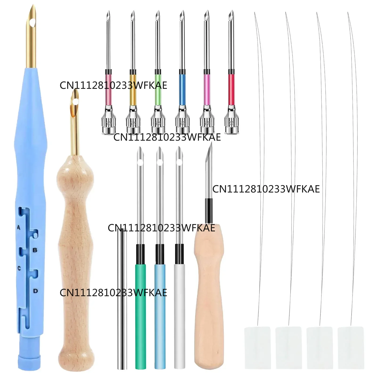 Embroidery Needle Pen - 17개로 구성된 펀치 니들 자수 키트,