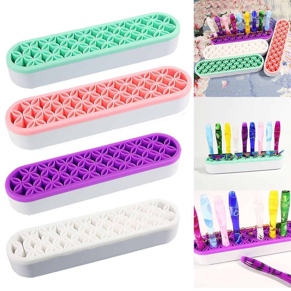Embroidery Needle Pen - 다목적 데스크탑 주최자 실리콘 화장품 보관