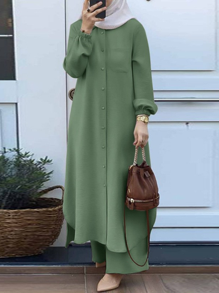 드레스 솔리드 컬러 두바이 터키 이슬람 abaya 이슬 - Embroidery Kaftan 리뷰 및 가격