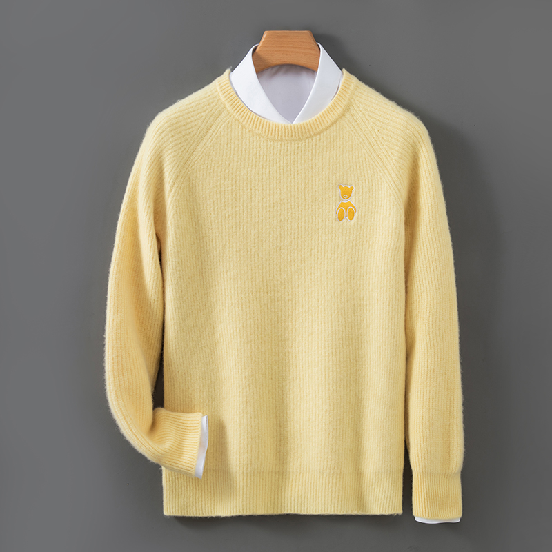 남성용 O넥 자수 니트웨어 100% 호주산 울 스웨터  - Embroidery In Australia 리뷰 및 가격