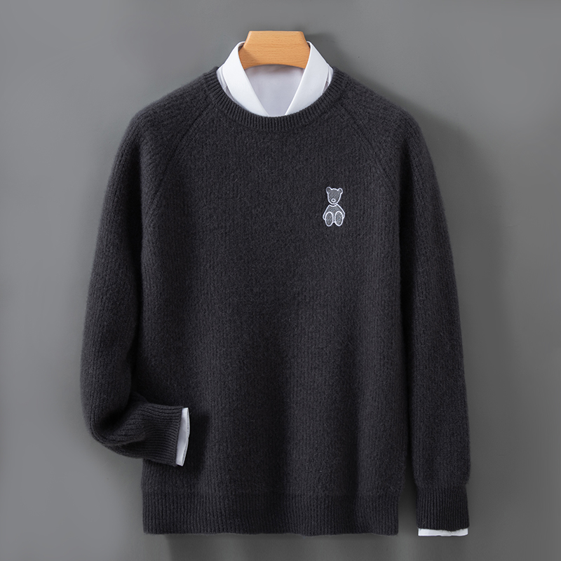 남성용 O넥 자수 니트웨어 100% 호주산 울 스웨터  - Embroidery In Australia 리뷰 및 가격