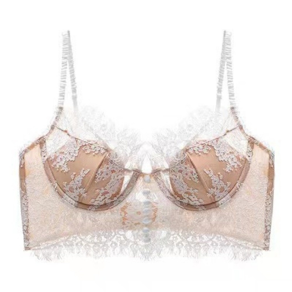 플라워 자수 레이스 무선 브라, 모아주는 메쉬 플라워  - Embroidery Underwear 리뷰 및 가격