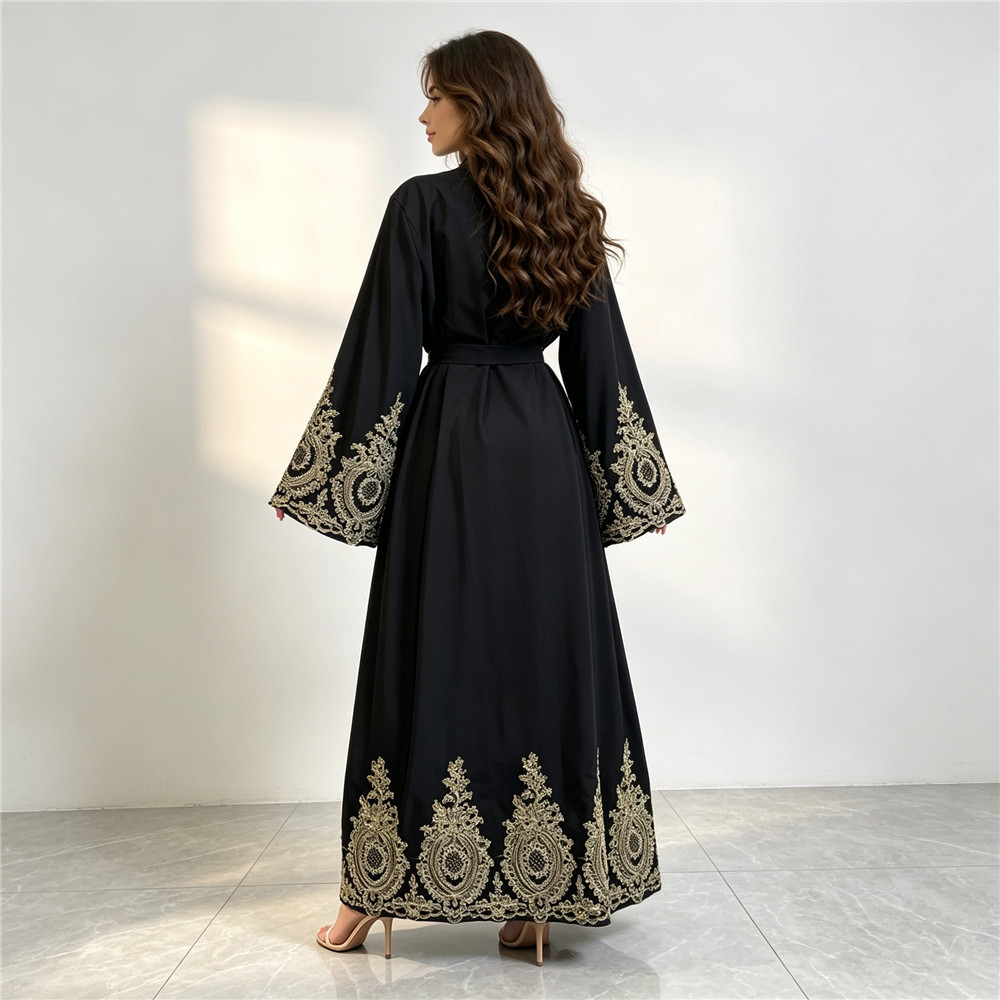 새로운 아바야 두바이 럭셔리 키모노 가디건 카프탄 라마 - Embroidery Kaftan 리뷰 및 가격