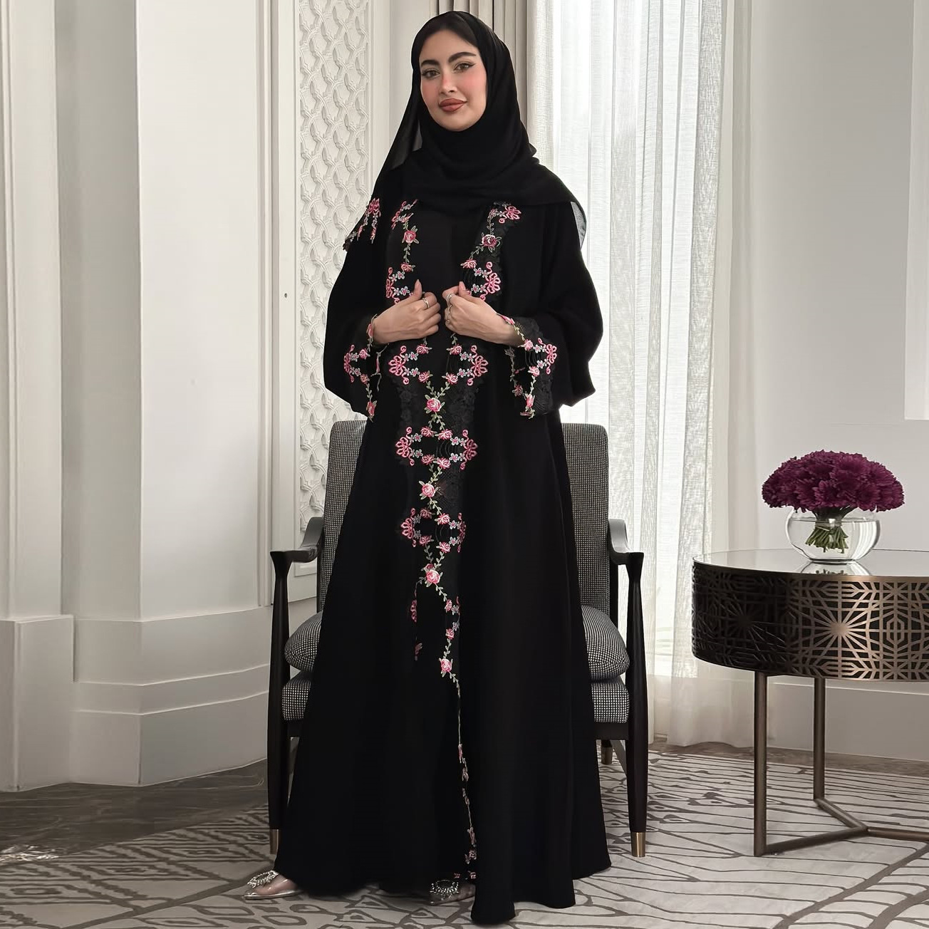 아바야 여성 이드 드레스 잘라비야 가디건 로브 자수 무 - Embroidery Kaftan 리뷰 및 가격