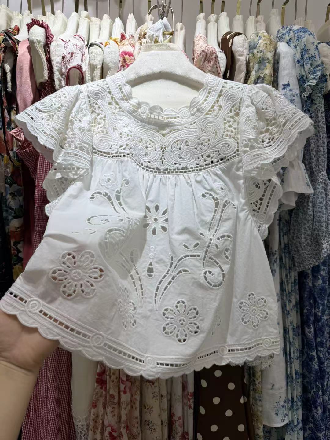 훅 플라워 홀로우 여성 코튼 셔츠 여름 2026 라운드 - Embroidery On Shirt 리뷰 및 가격