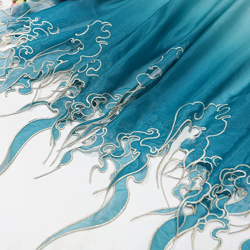 중국 스타일 자수 연잎 그라데이션 원단 DIY 한푸 드 - Embroidery Style 리뷰 및 가격