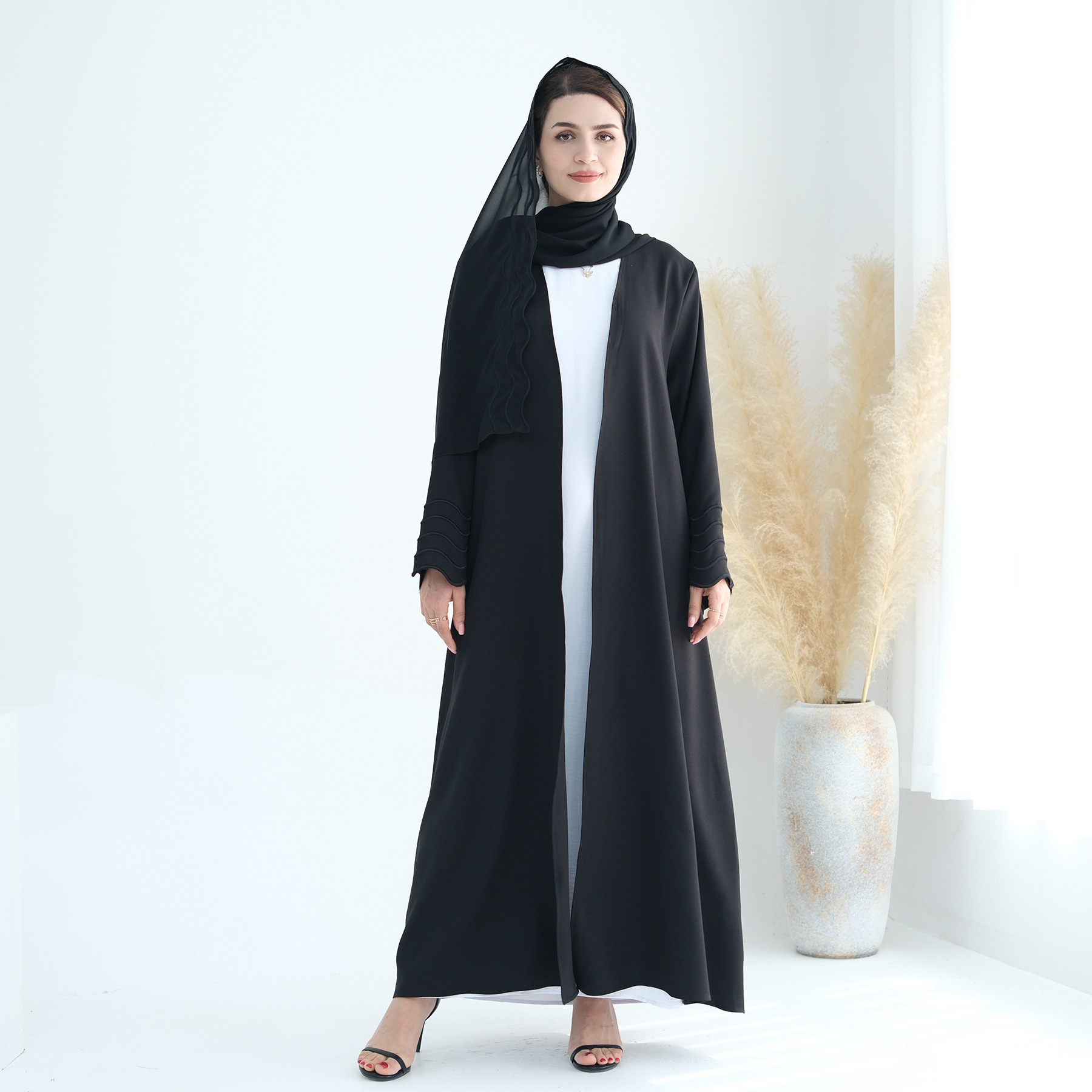 이드 자수 무슬림 여성 히잡 드레스 로브 두바이 아바야 - Embroidery Kaftan 리뷰 및 가격
