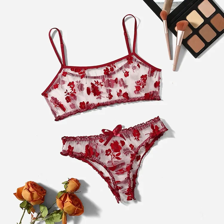 새로운 섹시한 여성 속옷 꽃 자수 G 스트링 끈 속옷  - Embroidery Underwear 리뷰 및 가격