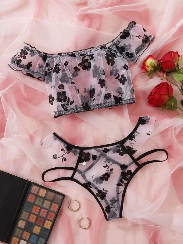 새로운 섹시한 여성 속옷 꽃 자수 G 스트링 끈 속옷  - Embroidery Underwear 리뷰 및 가격