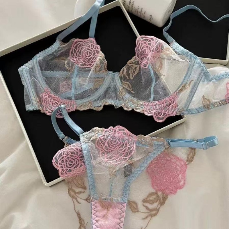 퓨어 디자이어 프렌치 란제리 세트 로즈 자수 미니마이저 - Embroidery In Australia 리뷰 및 가격
