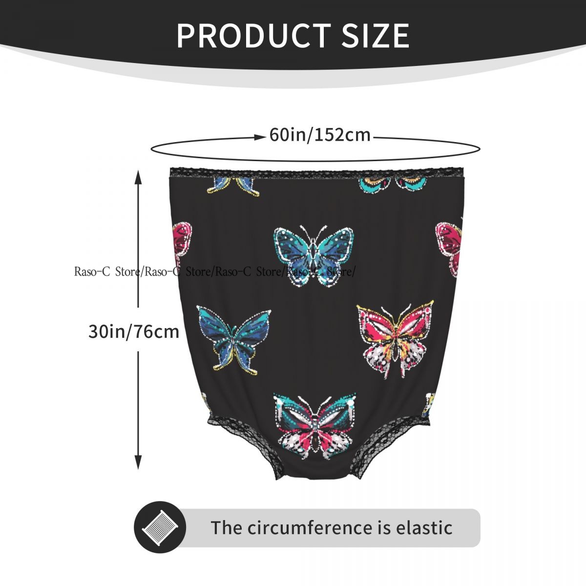재미있는 할머니 속옷 자수와 라인스톤 열대 나비 장난  - Embroidery Underwear 리뷰 및 가격