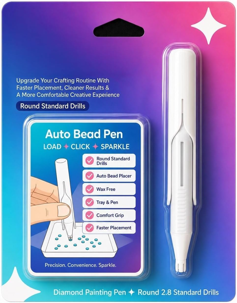 자동 다이아몬드 페인팅 아트 펜 (2.8mm 원형 드릴 - Embroidery Needle Pen 리뷰 및 가격
