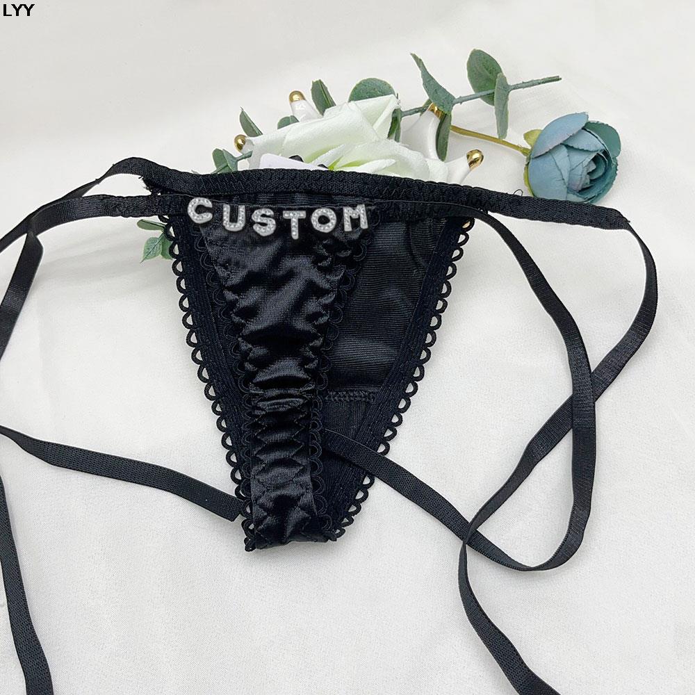 맞춤 이름 끈 팬티 삼각 브라 세트 2종/세트 섹시한  - Embroidery Underwear 리뷰 및 가격