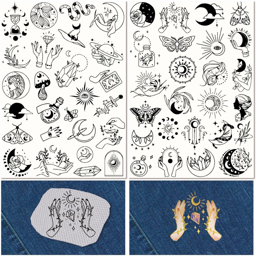 51Pcs Boho Moon Sun 수용성 자수 안정제 - Embroidery Free Pattern 리뷰 및 가격