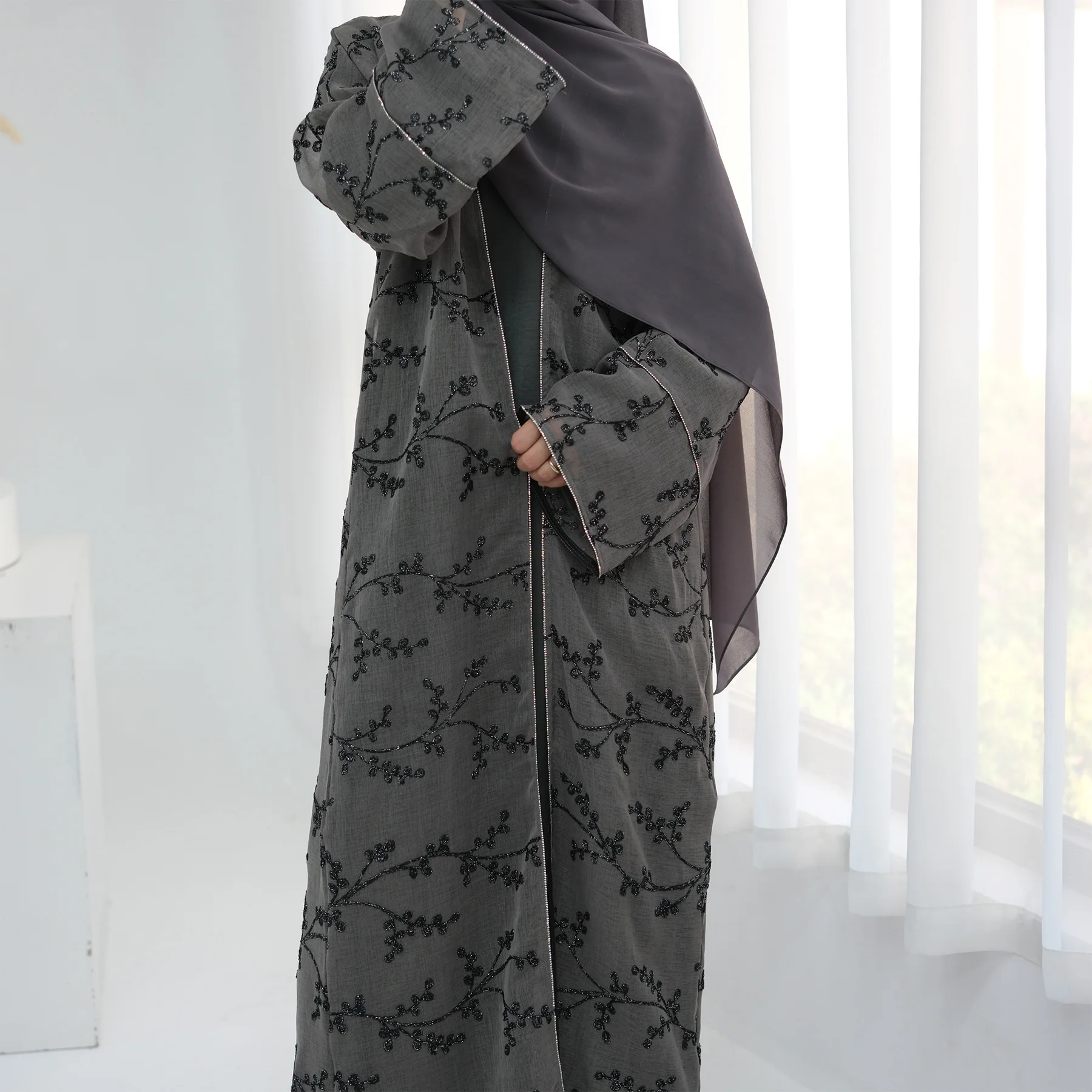 여성 자수 기모노 가디건 이드 라마단 무슬림 드레스 두 - Embroidery Kebaya 리뷰 및 가격