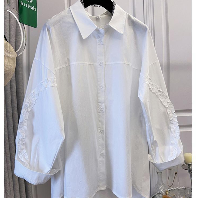 2025 가을 신상 심플하고 우아한 버튼 턴다운 칼라  - Embroidery On Shirt 리뷰 및 가격
